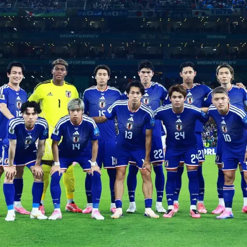 Jogadores do Japão na Copa do Mundo (Foto: Divulgação)